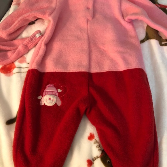 Okie Dokie Fleece one piece with headband 12 M - Picture 2 of 4
